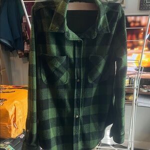 beachlunchlounge Green Plaid Shirt